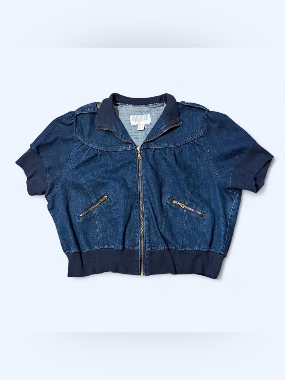 Y2K Grunge Crop Denim Jacket by Miss Lili!